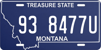 MT license plate 938477U
