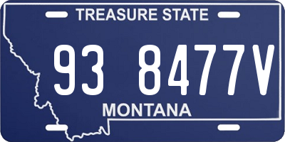 MT license plate 938477V