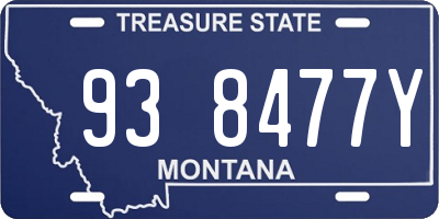 MT license plate 938477Y
