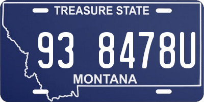 MT license plate 938478U