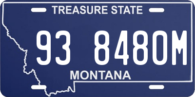 MT license plate 938480M
