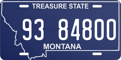 MT license plate 938480O