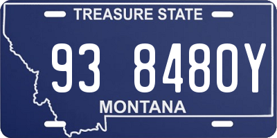 MT license plate 938480Y