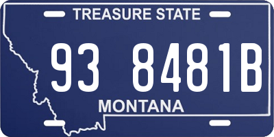 MT license plate 938481B