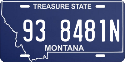 MT license plate 938481N