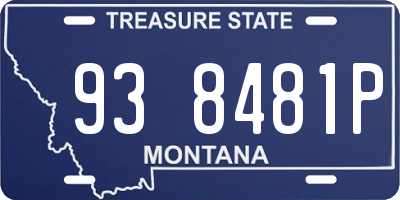 MT license plate 938481P