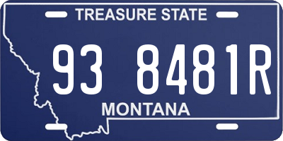 MT license plate 938481R