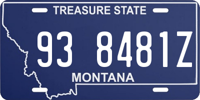 MT license plate 938481Z