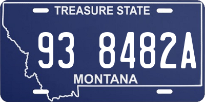 MT license plate 938482A