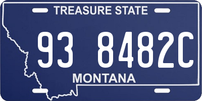 MT license plate 938482C