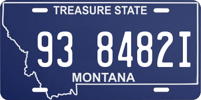 MT license plate 938482I