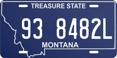 MT license plate 938482L