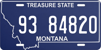 MT license plate 938482O