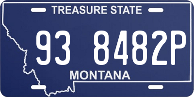 MT license plate 938482P