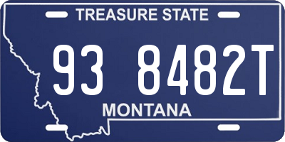 MT license plate 938482T