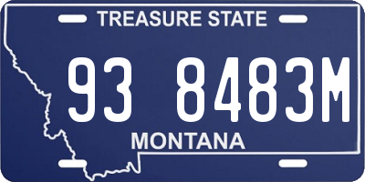 MT license plate 938483M