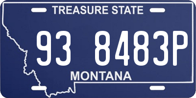 MT license plate 938483P