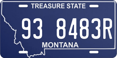 MT license plate 938483R