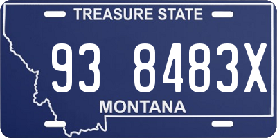 MT license plate 938483X