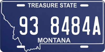 MT license plate 938484A