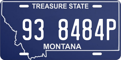 MT license plate 938484P