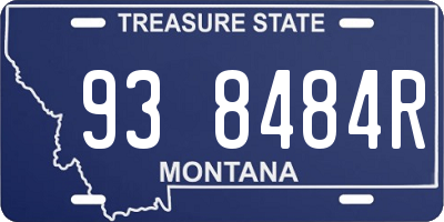 MT license plate 938484R