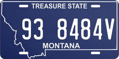 MT license plate 938484V