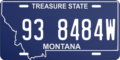MT license plate 938484W