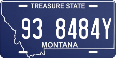 MT license plate 938484Y