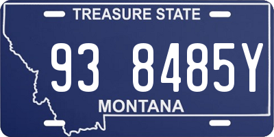 MT license plate 938485Y