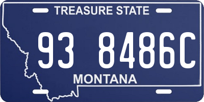 MT license plate 938486C