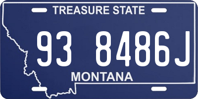 MT license plate 938486J