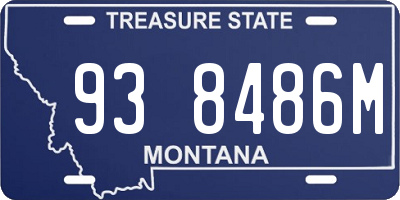 MT license plate 938486M