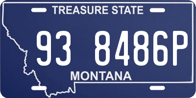 MT license plate 938486P
