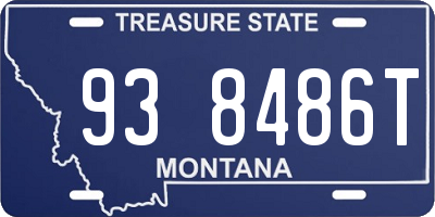MT license plate 938486T