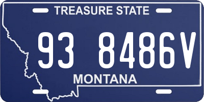 MT license plate 938486V