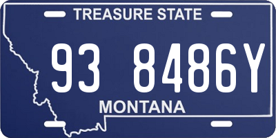 MT license plate 938486Y