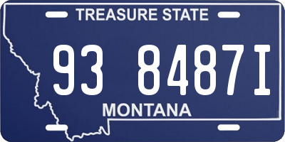MT license plate 938487I