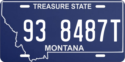 MT license plate 938487T