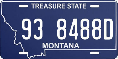MT license plate 938488D