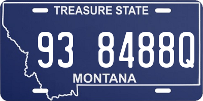 MT license plate 938488Q