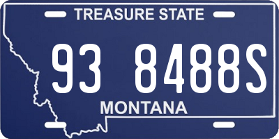 MT license plate 938488S