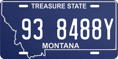 MT license plate 938488Y