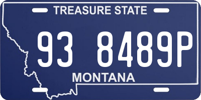 MT license plate 938489P