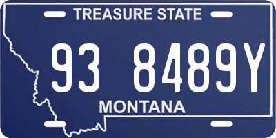MT license plate 938489Y