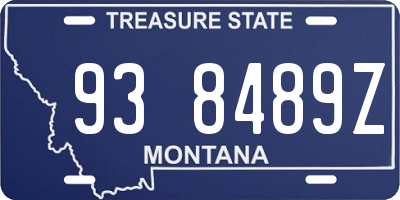 MT license plate 938489Z