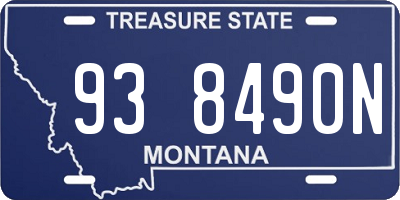 MT license plate 938490N