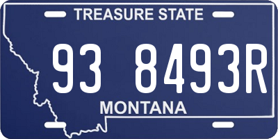 MT license plate 938493R