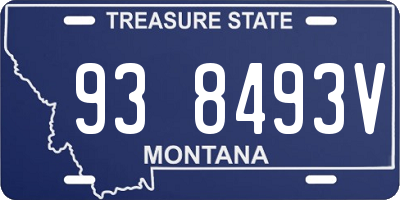 MT license plate 938493V