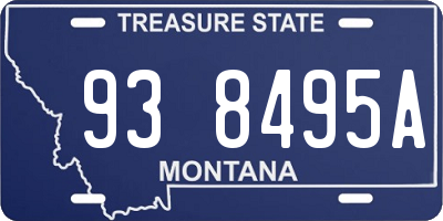 MT license plate 938495A
